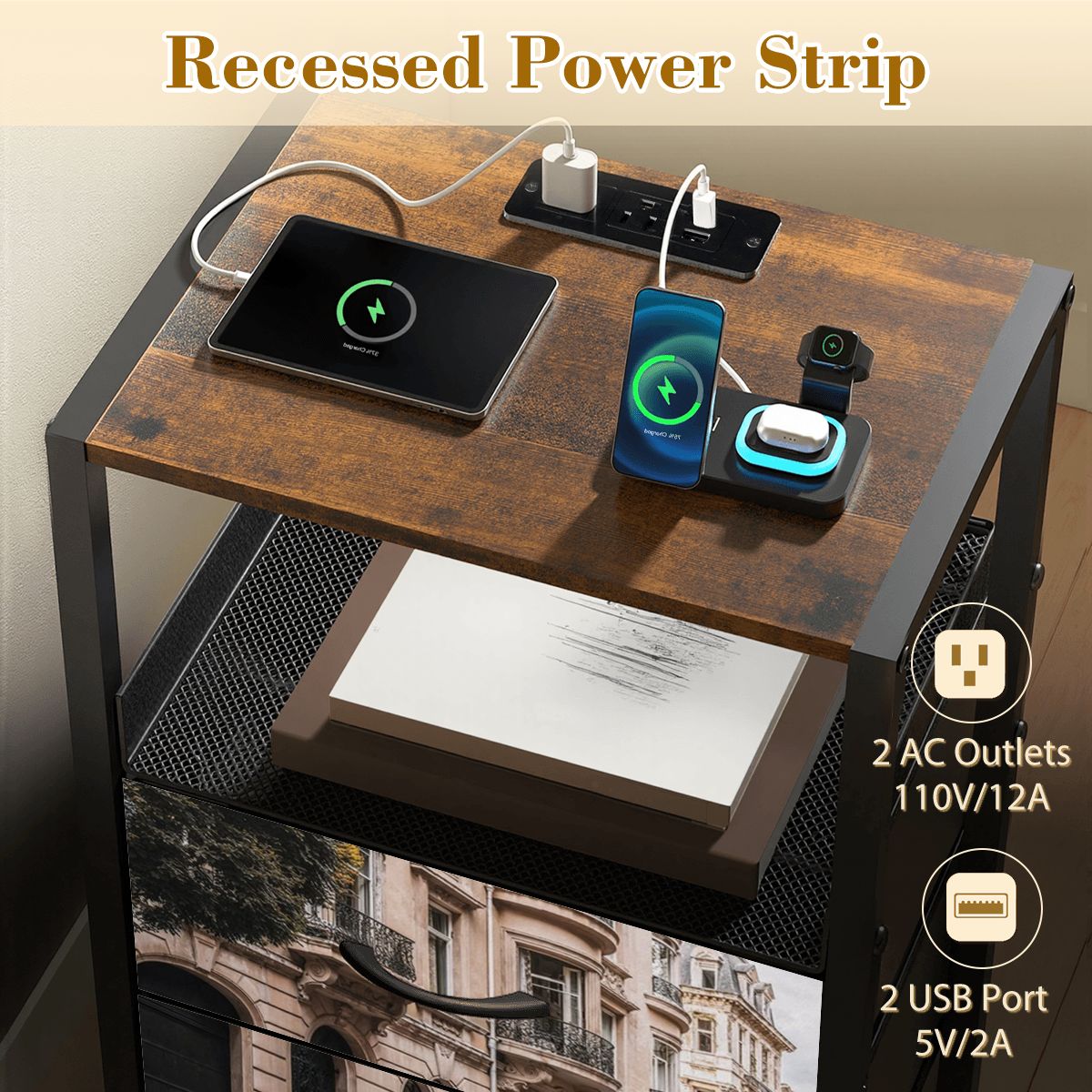 2Drawer Bedside Table