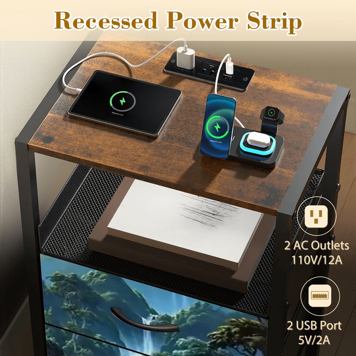 2Drawer Bedside Table 20