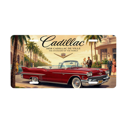 Aluminum License Plate 1958 Cadillac De Ville