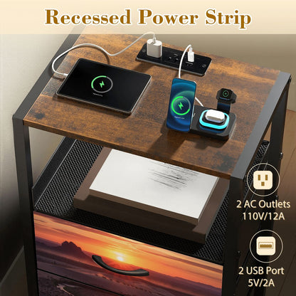 2Drawer Bedside Table 76
