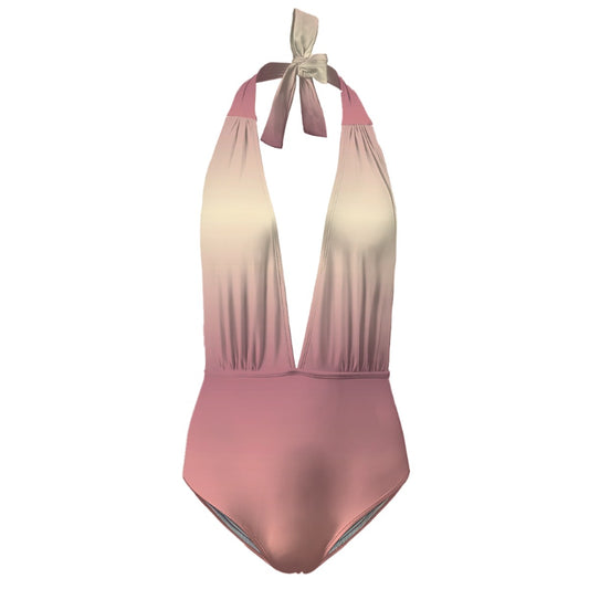 Deep V One Piece Swimsuit Women