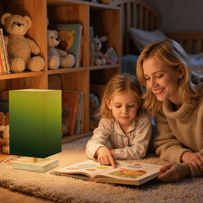 Square Table Lamp Green