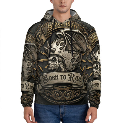 Men's Hooded Sweatshirt BORN TO RIDE