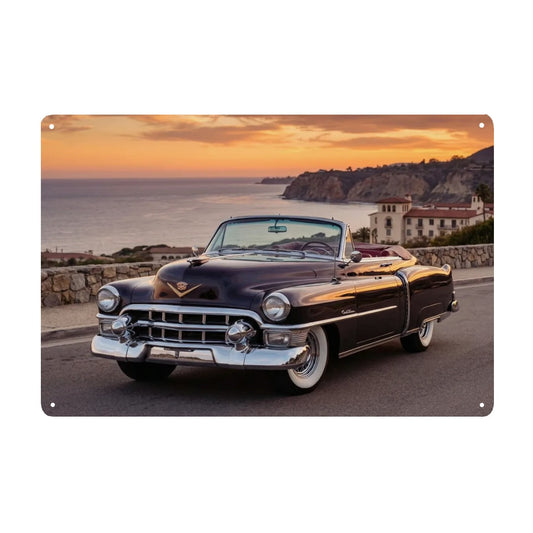 Rectangular Tin Sign Metal Sign Decor 1953 Cadillac Series 62 Convertible