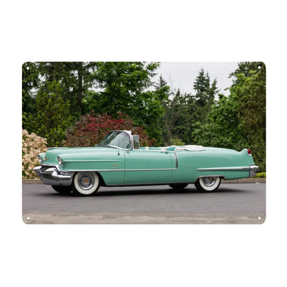 Rectangular Tin Sign Metal Sign Decor 1956 Cadillac Series 62 Convertible