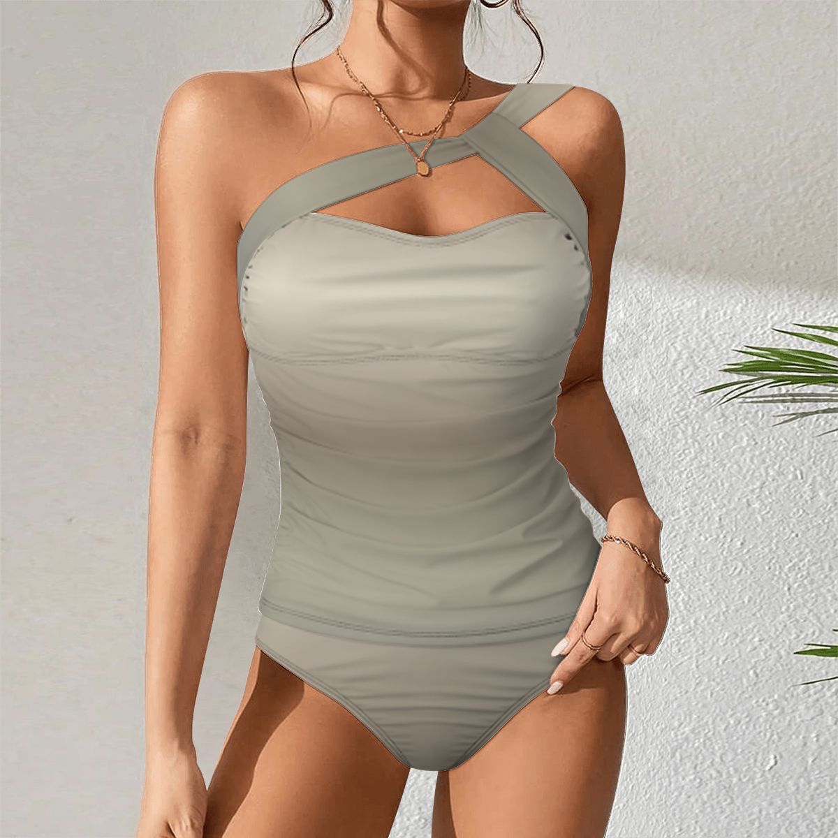 OneShoulder Two Piece Swimsuit