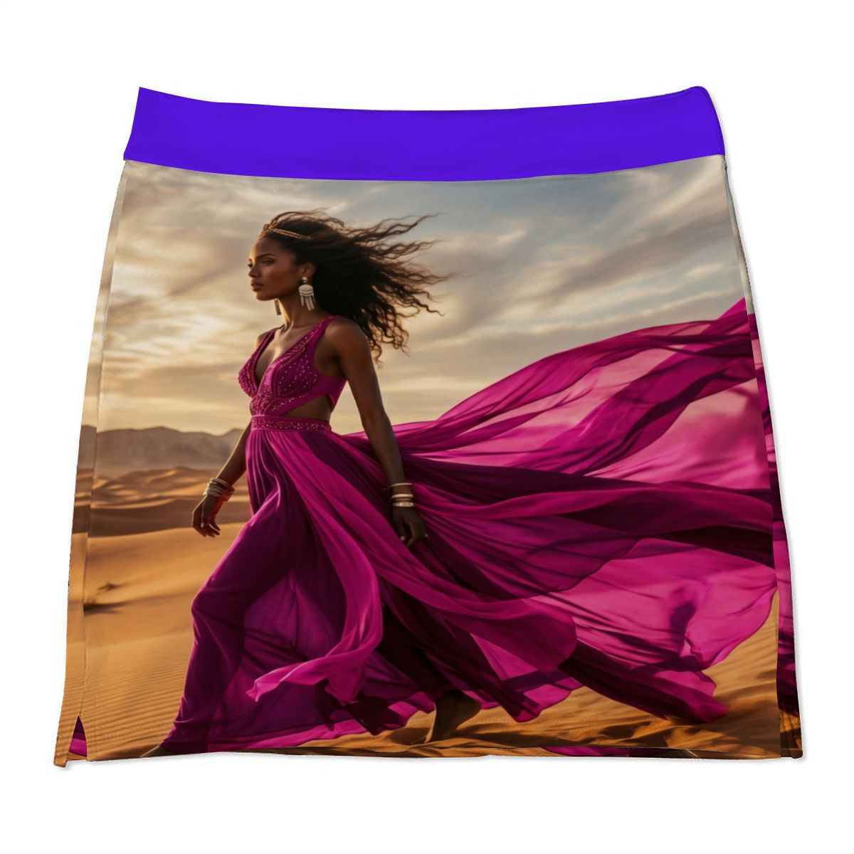 ALine Skort With Pocket Magenta Violett