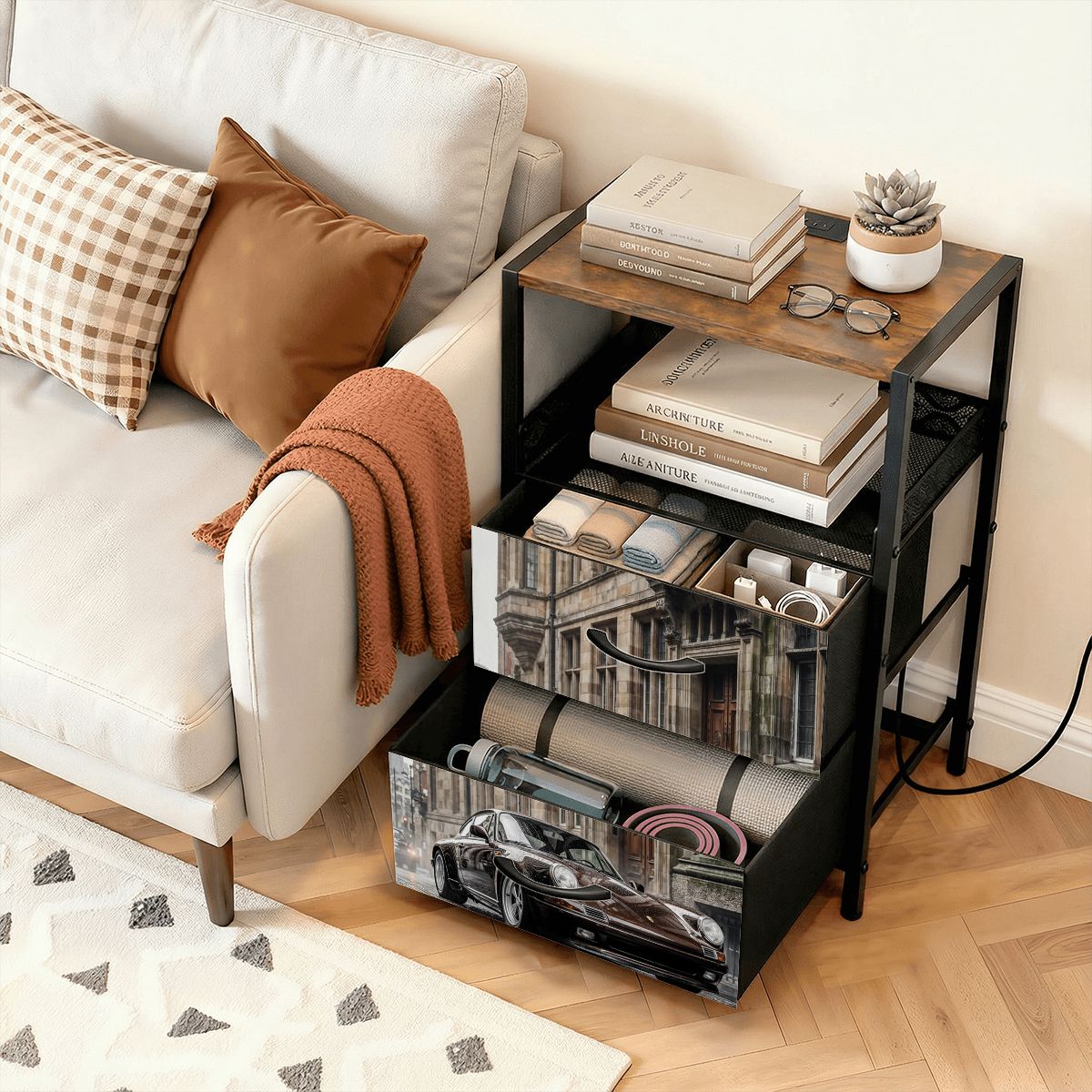 2Drawer Bedside Table 83