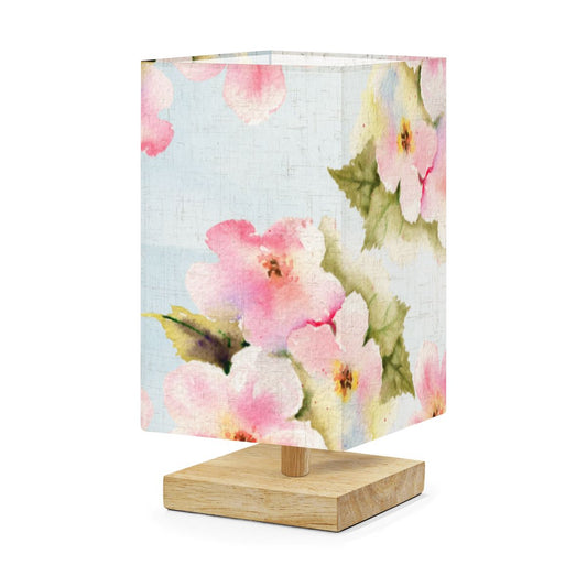 Square Table Lamp Pink Flower