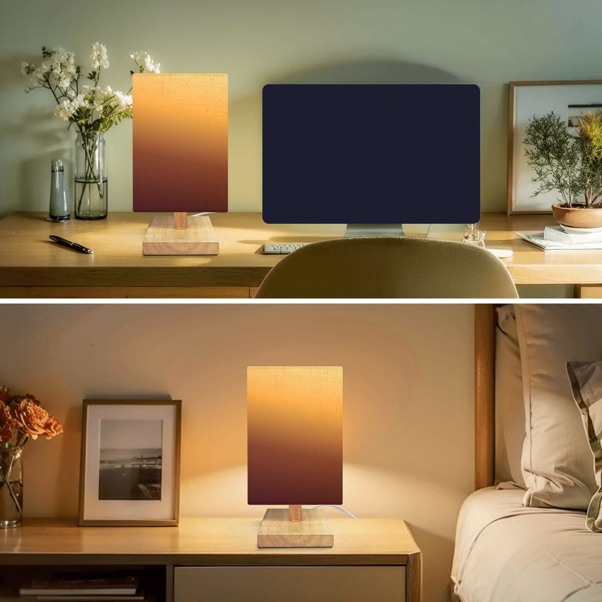 Square Table Lamp Polaroid