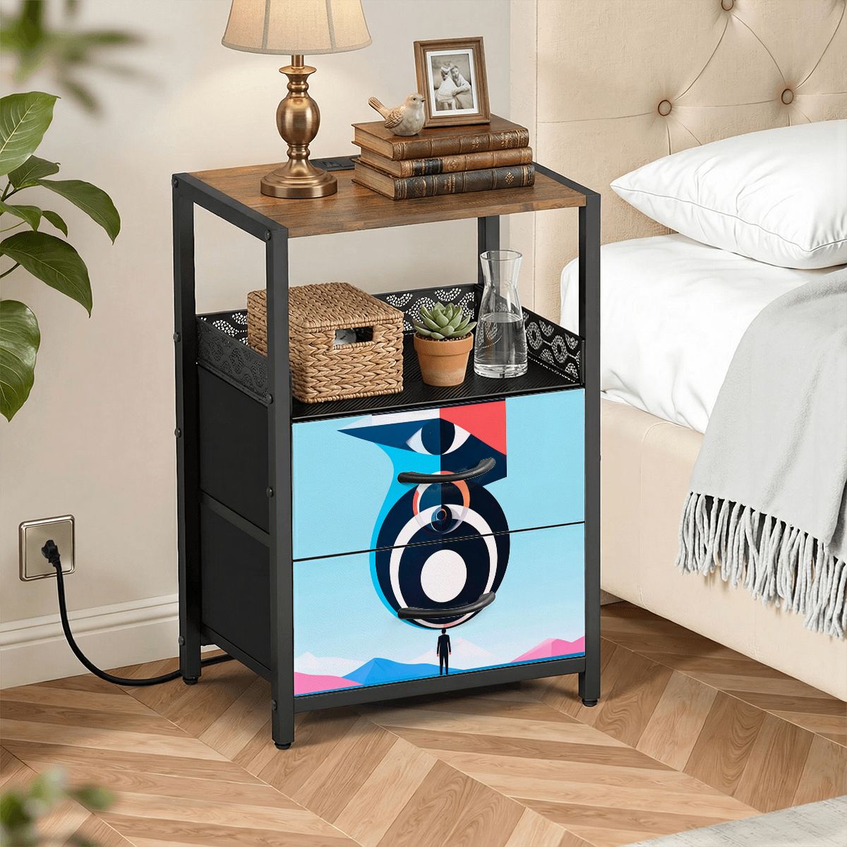 2Drawer Bedside Table 72