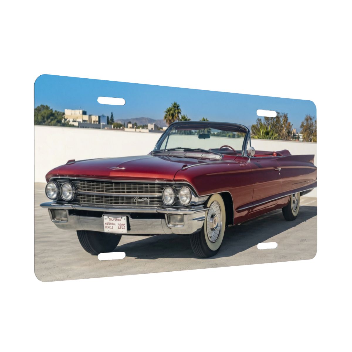 Aluminum License Plate 1962 Cadillac Series 62 Convertible