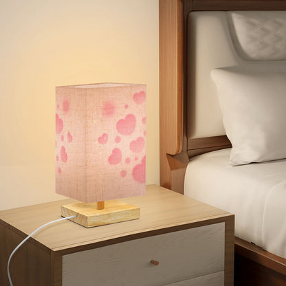 Square Table Lamp Hearts