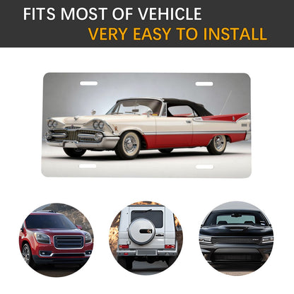 Aluminum License Plate 1959 Dodge Custom Royal Convertible