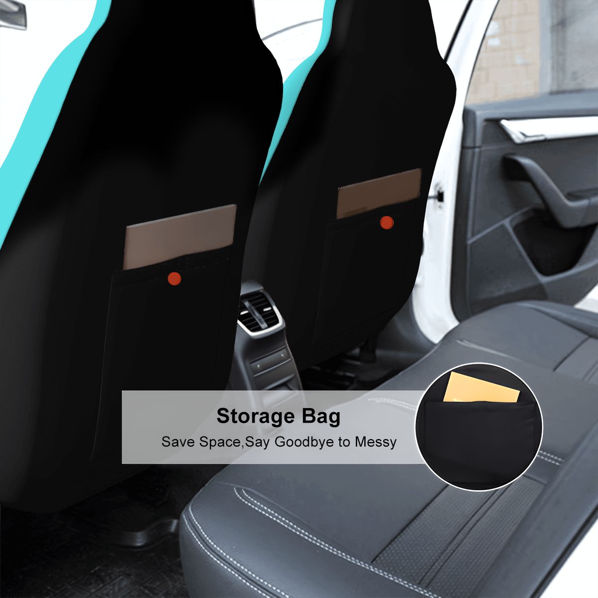 Car Seat Covers Turkosblå