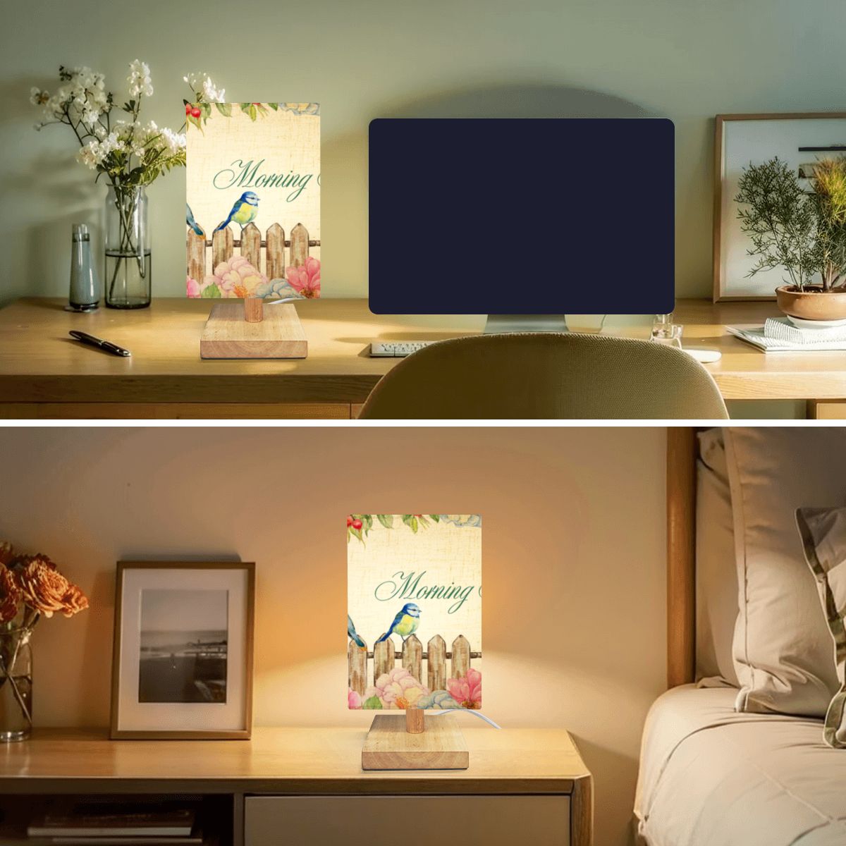 Square Table Lamp Morning Garden