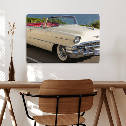 Rectangular Tin Sign Metal Sign Decor 1956 Cadillac Eldorado Biarritz  Cabriolet
