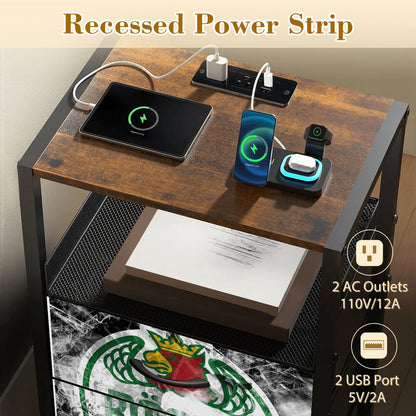 2Drawer Bedside Table 84
