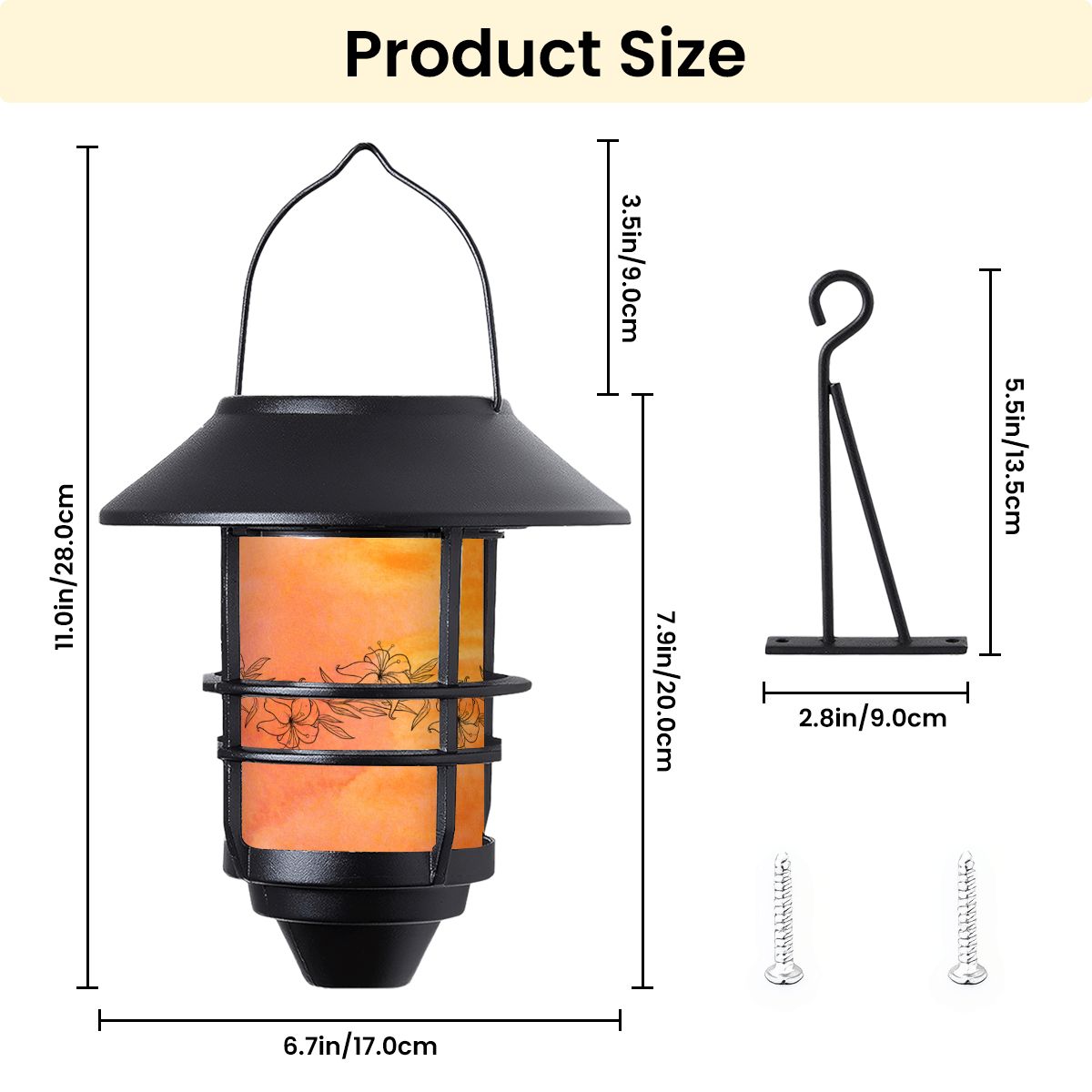 Hanging Solar Lights 2pcs
