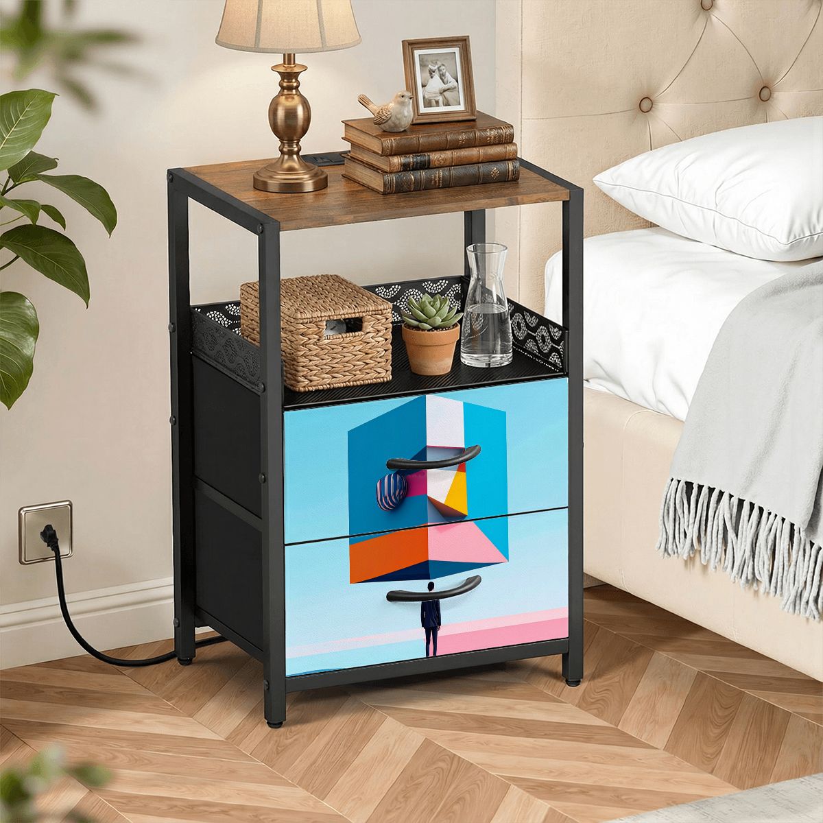 2Drawer Bedside Table 71