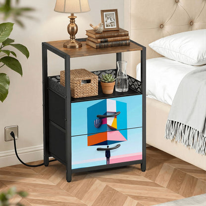 2Drawer Bedside Table 71
