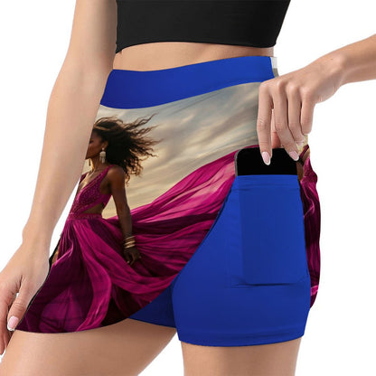 ALine Skort With Pocket Magenta Coola Toner