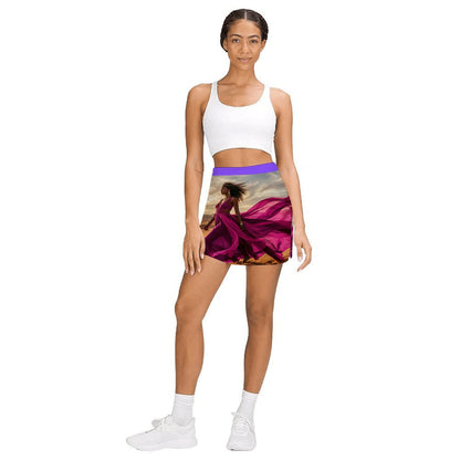 ALine Skort With Pocket Magenta Lila