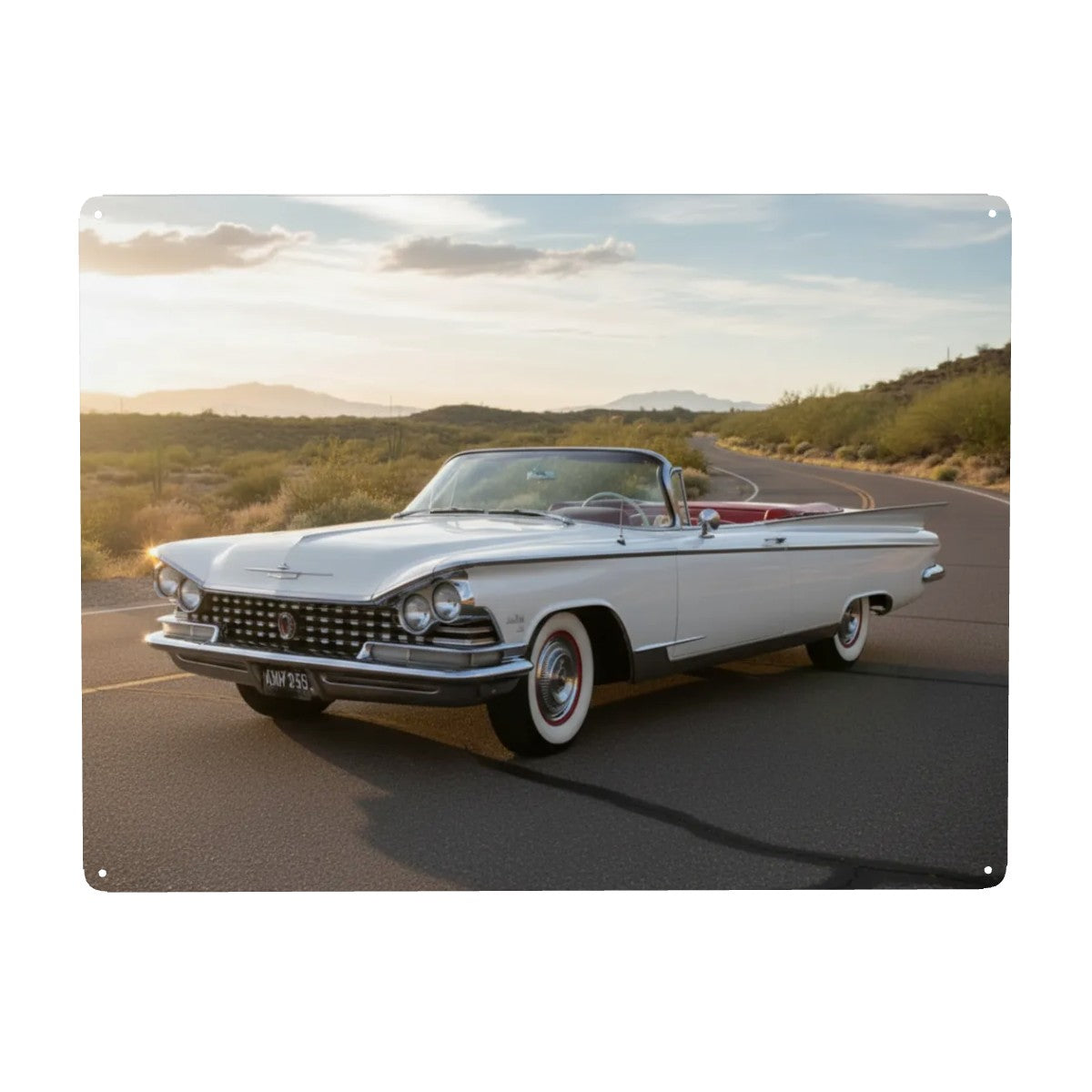 Tin Sign Rectangular 1959 Buick Electra Convertible Vit