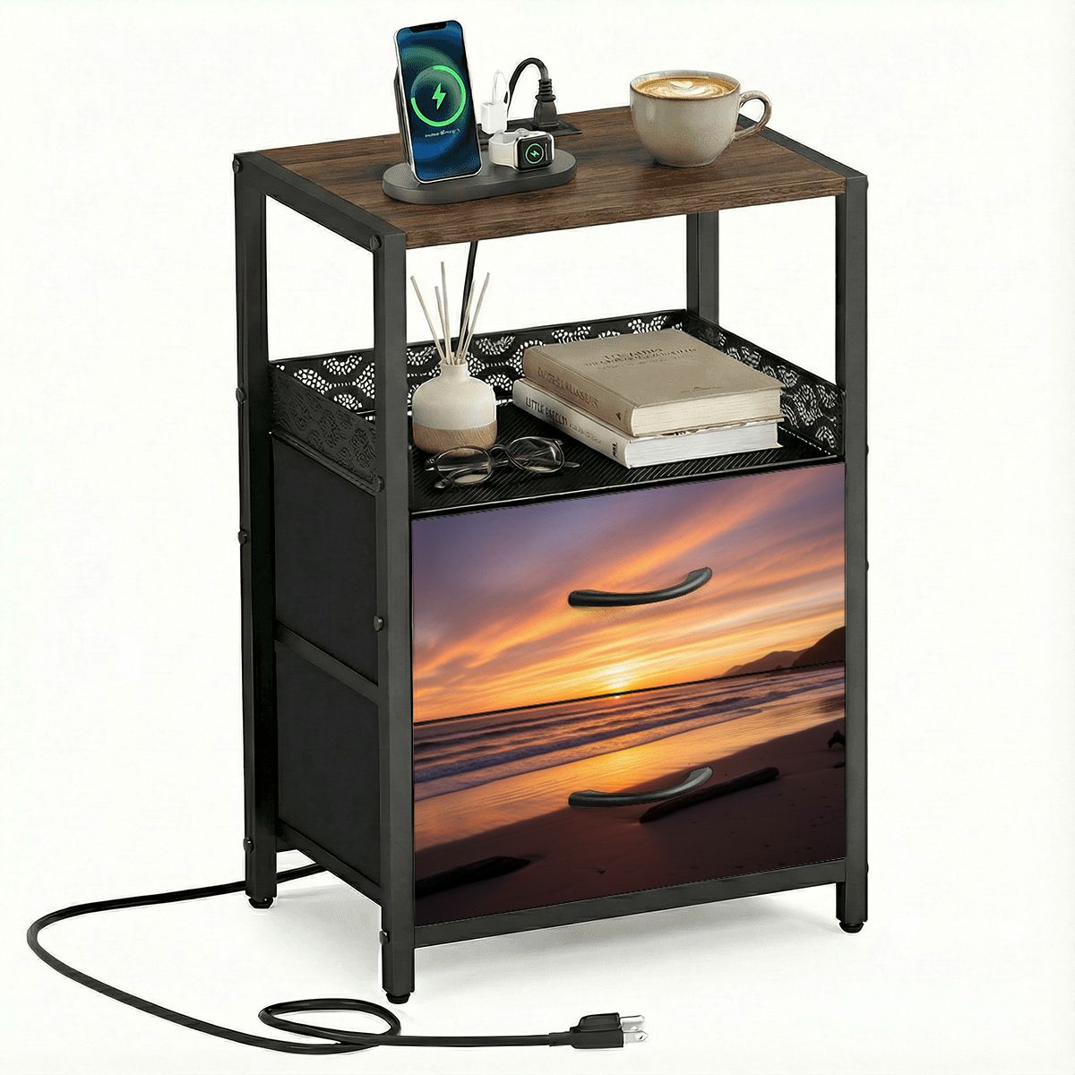 2Drawer Bedside Table 75