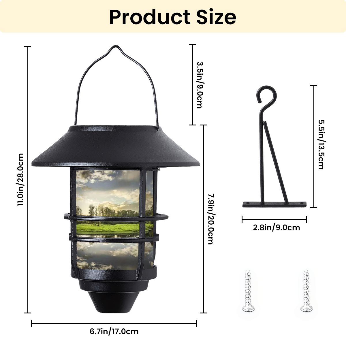 Hanging Solar Lights 2pcs