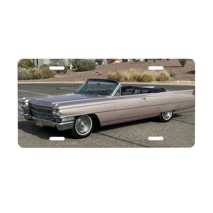 Aluminum License Plate 1963 Cadillac Series 62 Convertible