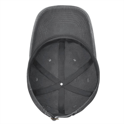 Unisex Washed Denim Baseball Cap BORN TO RIDE