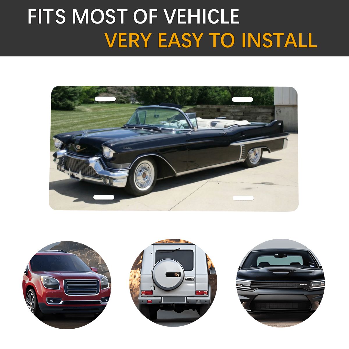 Aluminum License Plate 1957 Cadillac Series 62 Convertible