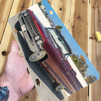 Aluminum License Plate 1962 Cadillac Series 62 Convertible
