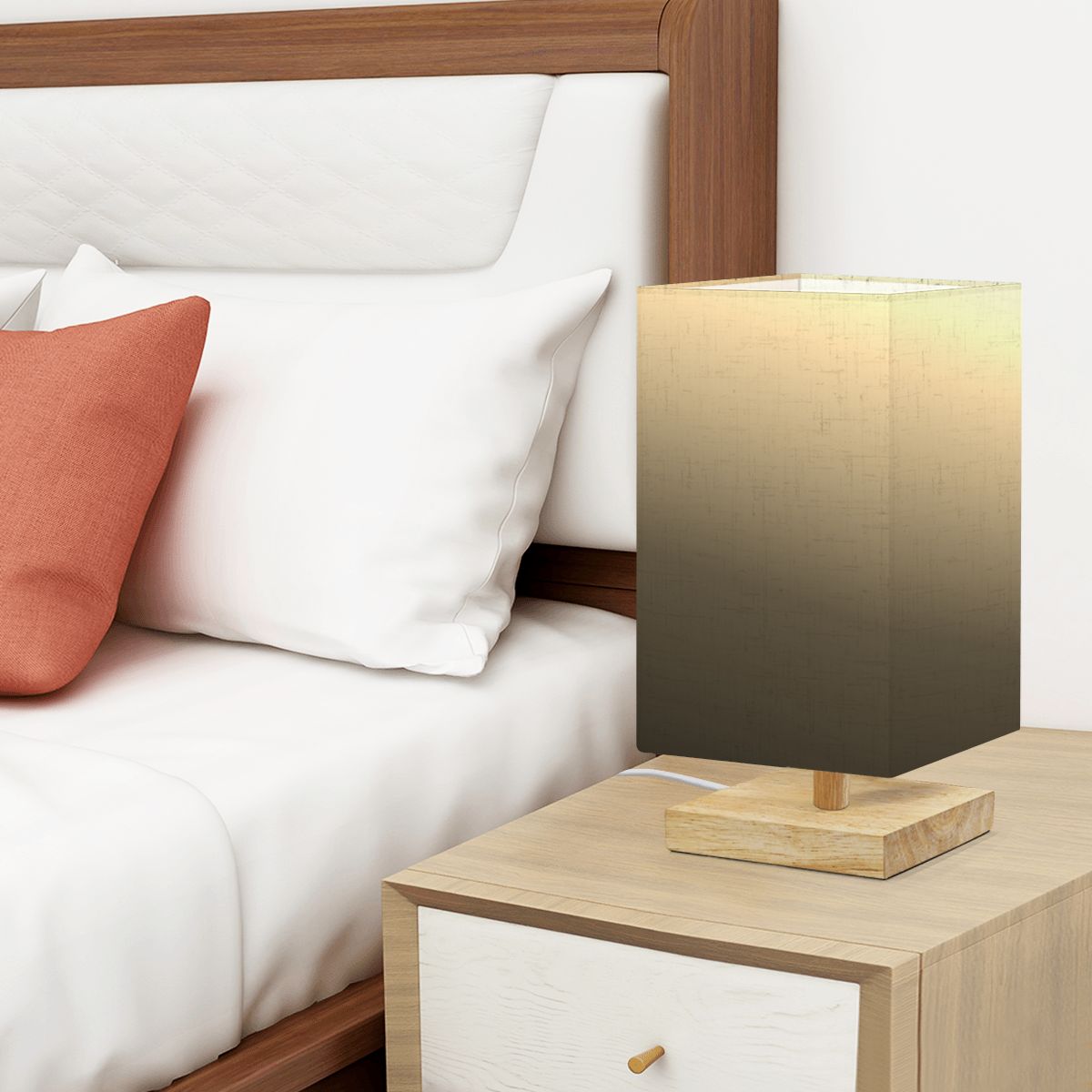Square Table Lamp Sepia