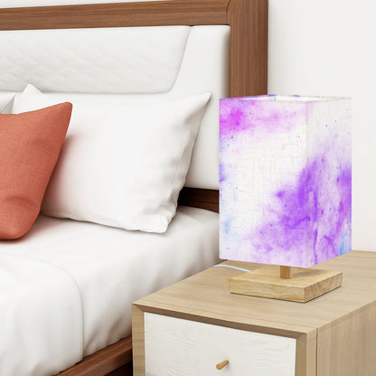Square Table Lamp Purple