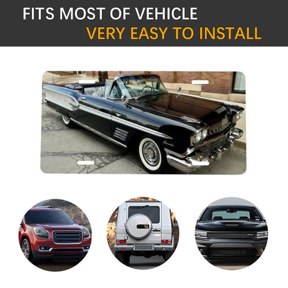 Aluminum License Plate 1958 Pontiac Bonneville Convertible