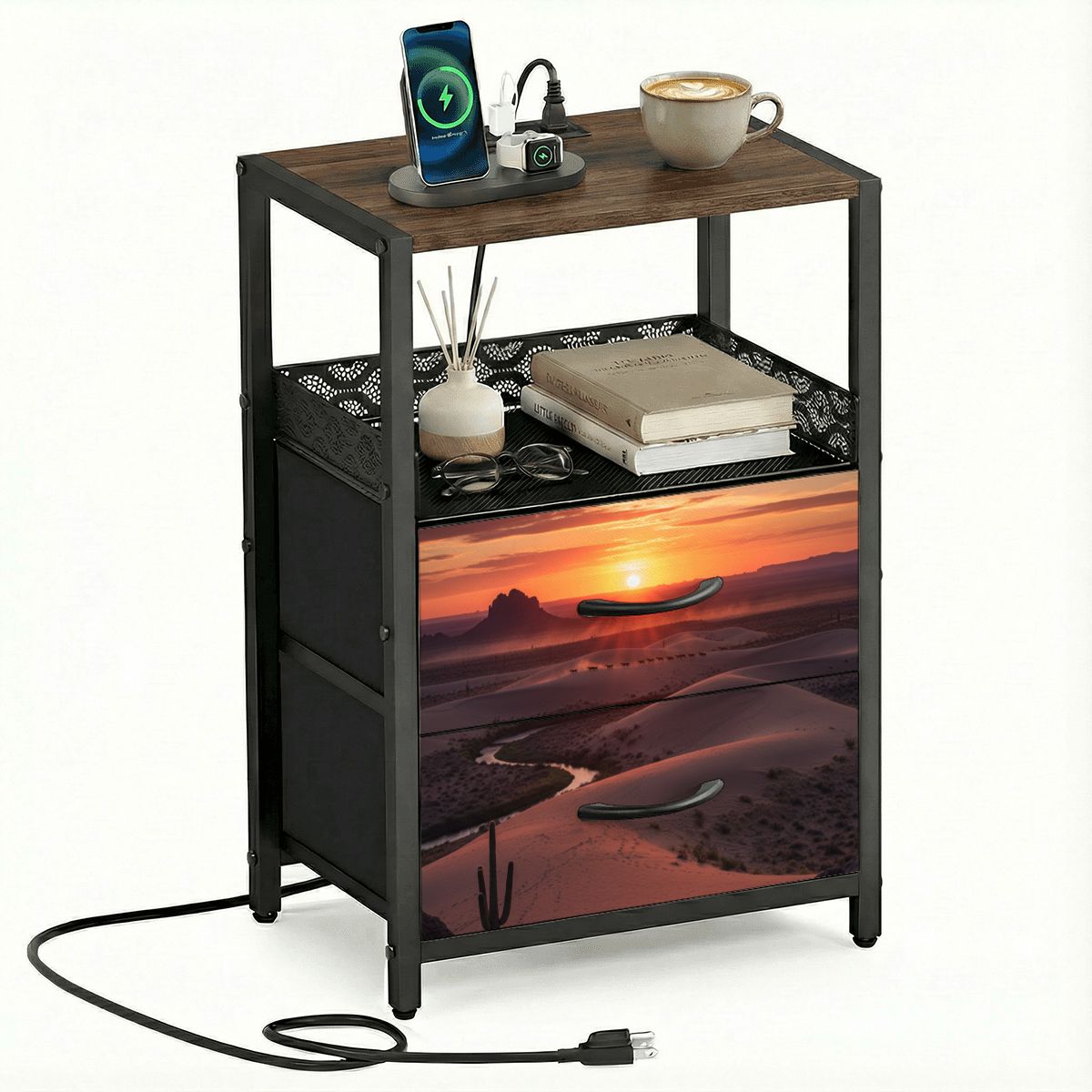 2Drawer Bedside Table 76