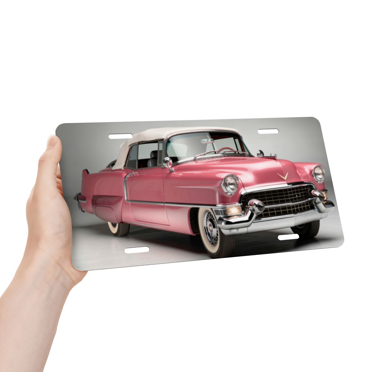 Aluminum License Plate 1955 – Cadillac Series 62 Convertible