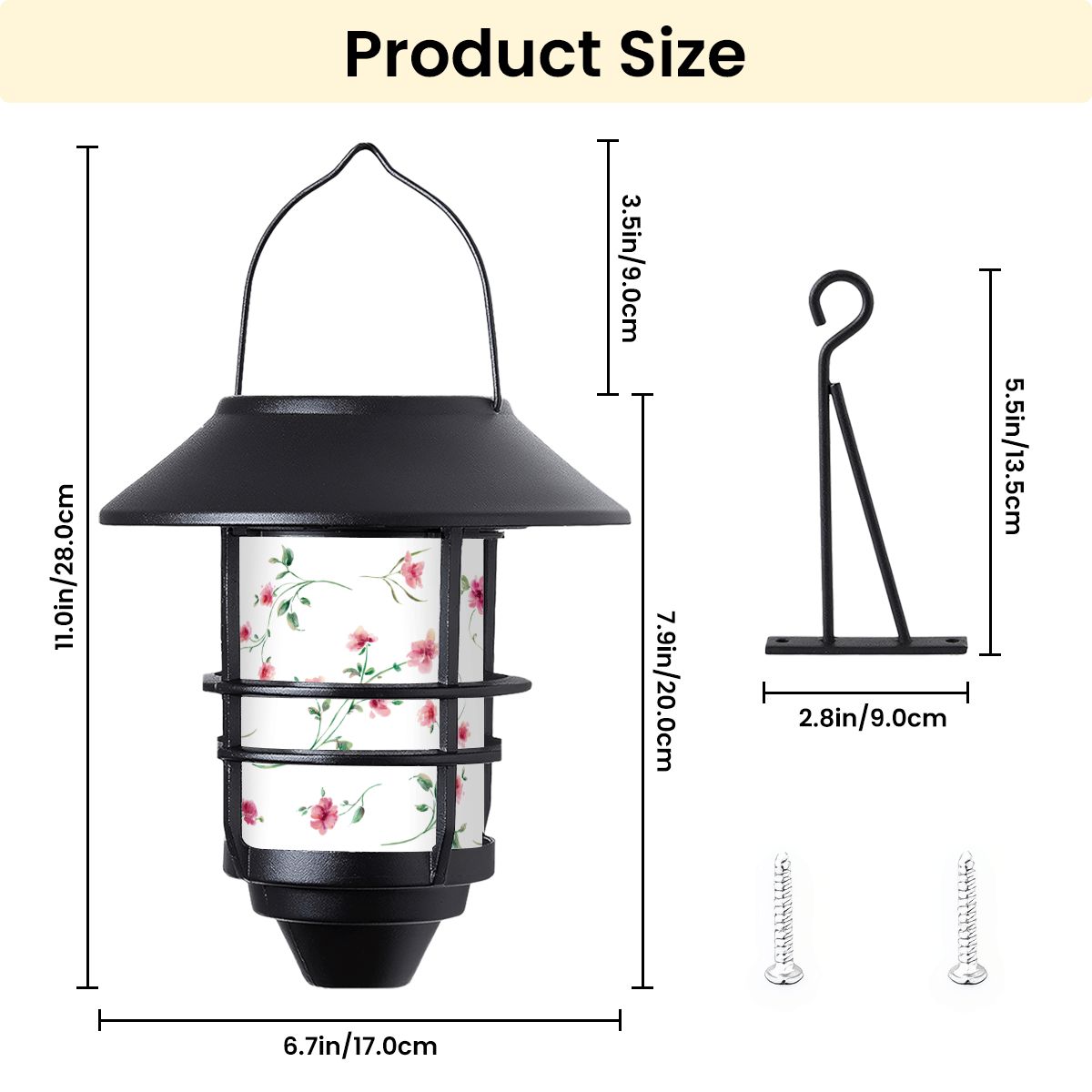 Hanging Solar Lights 2pcs