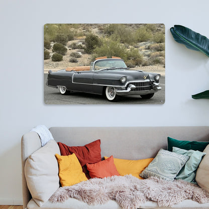 Rectangular Tin Sign Metal Sign Decor 1955 Cadillac Series 62 Convertible