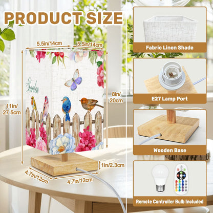 Square Table Lamp Morning Garden
