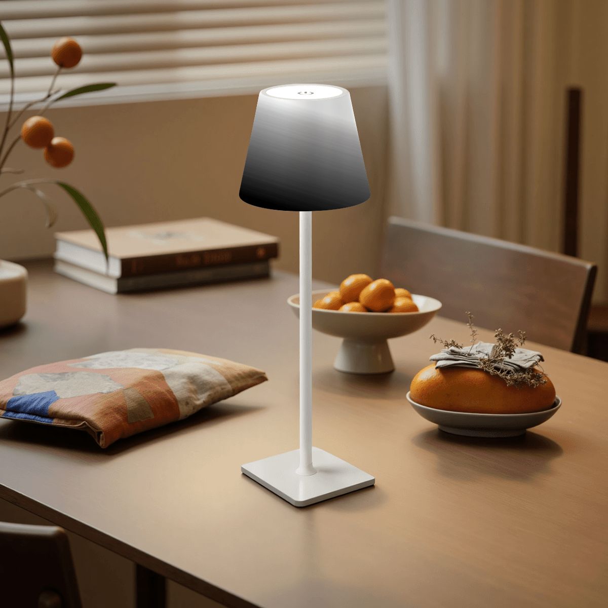 LED Cordless Table Lamp Blackwhite