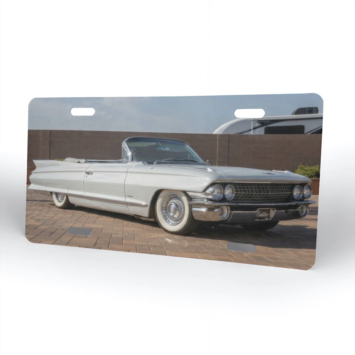 Aluminum License Plate 1961 Cadillac Series 62 Convertible