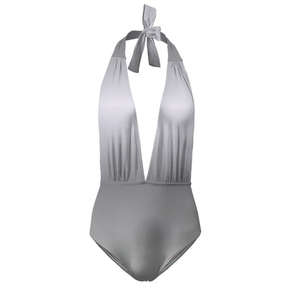 Deep V One Piece Swimsuit Women