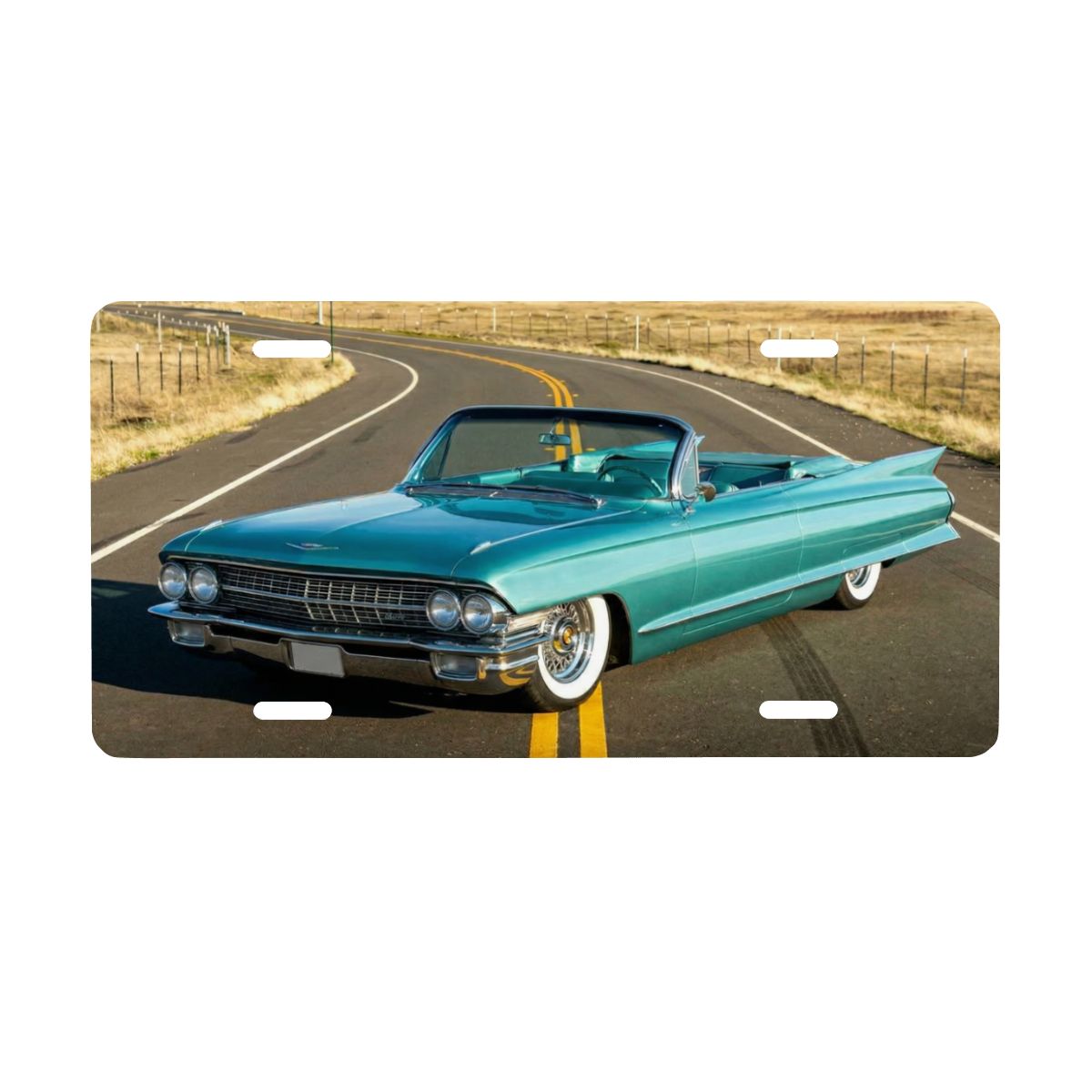 Aluminum License Plate 1960 Cadillac Series 62 Convertible