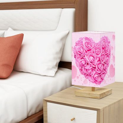 Square Table Lamp Hearts