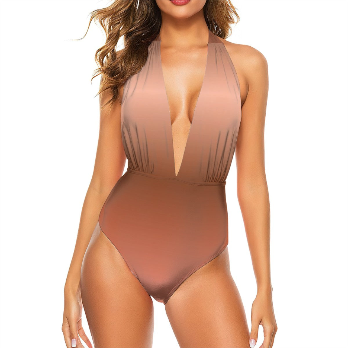Deep V One Piece Swimsuit Women