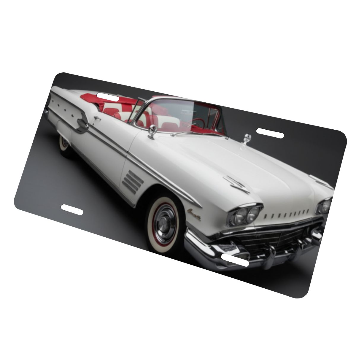 Aluminum License Plate 1958 Pontiac Bonneville Convertible