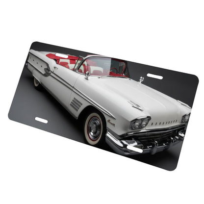 Aluminum License Plate 1958 Pontiac Bonneville Convertible